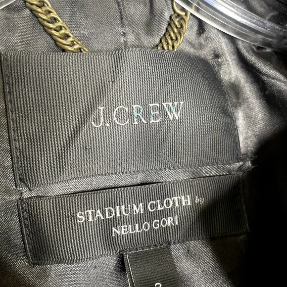 J.Crew Chateau Parka Wool Coat Italian Stadium Cloth Black Size 2 - Picture 11 of 11